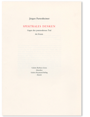 Im Ungewissen. Spektrales Denken.